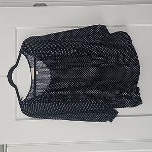Michael Kors blouse, size XL, black wirh white poka dots